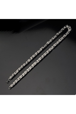 Yeni Model Desenli Erkek Kolye Çelik Zincir Takı Aksesuar K24 T5 Çelik