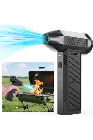 Honeybeeshop Absler Anknq Mini Sıkıştırılmış Hava Üfleyici Turbo Jet Fan Şiddetli Turbo Üfleyici Usb Şarjlı Araba Temizleme Kamp Çim Bakımı