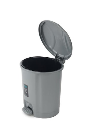 Motek Elit Pedallı İç Kovalı Çöp Kovası - 22 Lt Gri