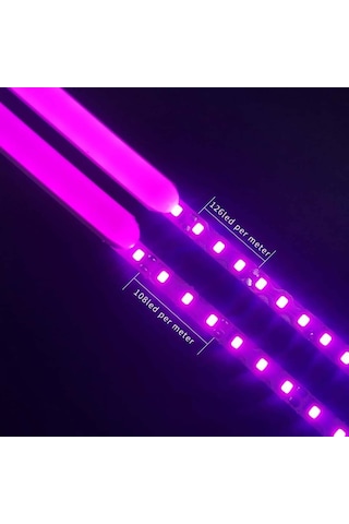 Ikinci Nesil Mor Difüzör 5 Metre 6mm Neon Led Silikon Şerit Kapağı Led Şerit İçermez Mor