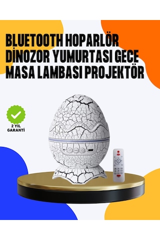 Yüksek Çözünürlüklü Led Galaksi Projektör + 19 Sesli Uyku Makinesi Beyaz