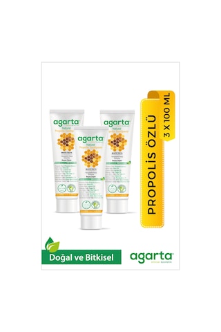 Agarta Doğal Propolis Özlü Diş Macunu 3 x 100 ML