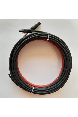 Mc4 Konnektörlü (soketli). 6 Mm Solar Kablo 10 m +10m = 20m