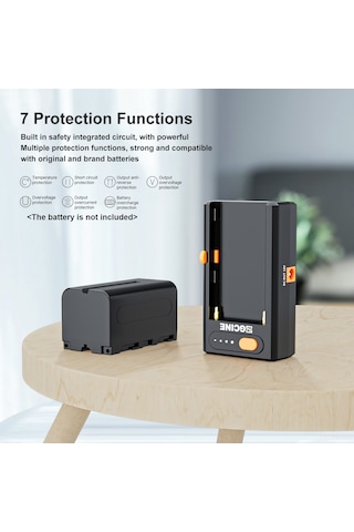 Yifomall Zgcıne Npf-02 Pil Şarj Aleti, Abs Malzeme, Type-c Pd Hızlı Şarj, Dc12v/8.4v Çıkış, 1/4 Vida Delikli Taban