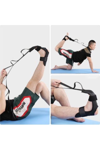 Geeroyoo Siyah Naylon Spor Ekipmanı Ve Ayak Egzersiz İyileştirme Kemer, 24x16x4.5cm Boyut, 115g Ağırlık Siyah