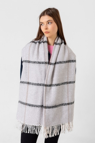 Püsküllü Buklet Atkı Şal 60x170 CM 1293 Gri