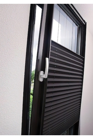 Kidmex Plise Black Out Katlanır Cam Balkon Perdesi 4 Renk - Ofis Perdesi - Mutfak Perdesi - Salon Perdesi