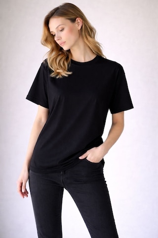 Normal People Alva - Basic Oversize T-shirt / 100%cotton Siyah