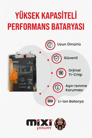 Xiaomi Poco F5 Pro Uyumlu Tam Kapasite Batarya