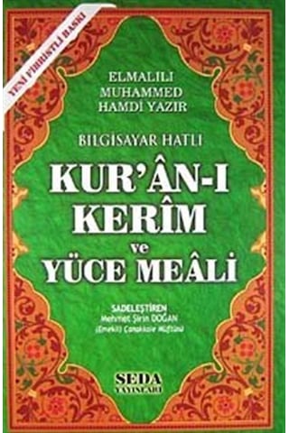 Bilgisayar Hatlı Kur'an-ı Kerim ve Yüce Meali (Orta Boy Kod:149) - Elmalılı Muhammed Hamdi Yazır - Seda Yayınları