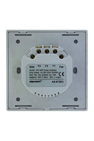 As873eu Wifi Akıllı Dokunmatik Üçlü Duvar Lamba Açma Anahtarı Tuy