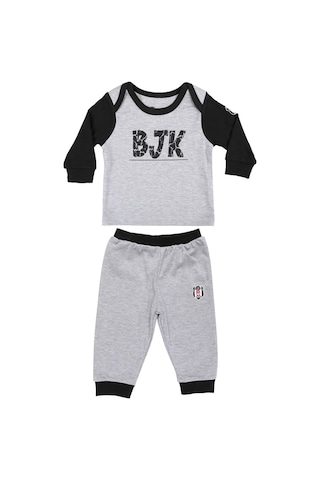 Beşiktaş Uzun Kol Bebek Eşofman Takım Gri