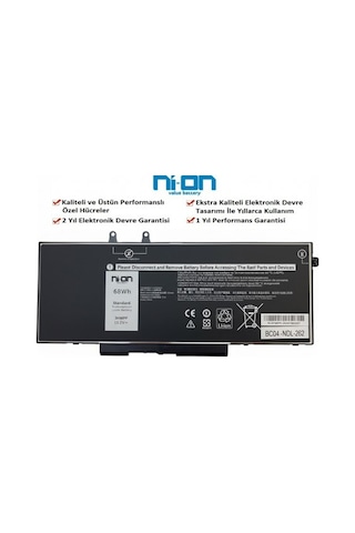 Nion Dell 3hwpp 03hwpp Uyumlu Notebook Batarya - Pil