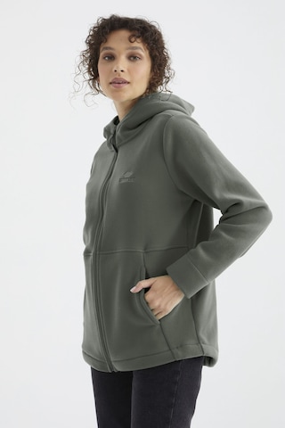 Tommy Life Çağla Kapüşonlu Fermuarlı Rahat Form Kadın Polar Sweatshirt - 97233 Çağla