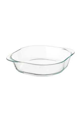 Fırın-servis Kabı, Cam, 24,5x24,5 Cm Açık Gri