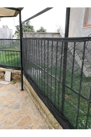 Morilu Çit Rüzgar Filesi - Yüzde 40Lık - Yeşil - Şeritli Halkalı