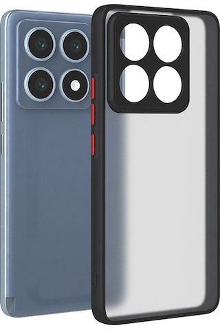 Xiaomi 14t Pro Uyumlu Kılıf Zore Hux Kapak-siyah Siyah