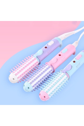 Sones Gelinsi Gls-003 20w 2'si 1 Arada Seramik Sırlı Mini Bukle Tarak, Ab Fişi Mor