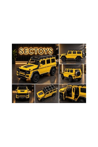 Mercedes-benz G63 Amg Brabus Diecast Model Araba 1:24 Ölçek Mercedes G63 Jip Sarı