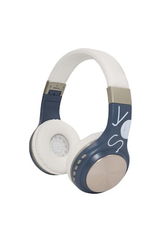 Sy-bt1607 Bluetooth 5.3 Kulaküstü Katlanabilir Mikrofonlu Kulaklık Kablosuz Sd Kart Girişi Aux Mavi