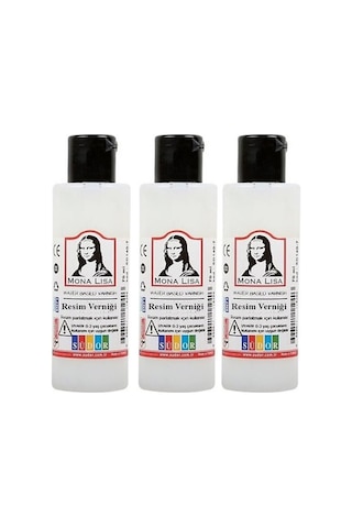 Resim Verniği 70 Ml Su Bazlı 3 Adet Resim Parlatıcı Vernik 70 Ml Hobi Sanat Elişi Akrilik Guaj Boya Şeffaf