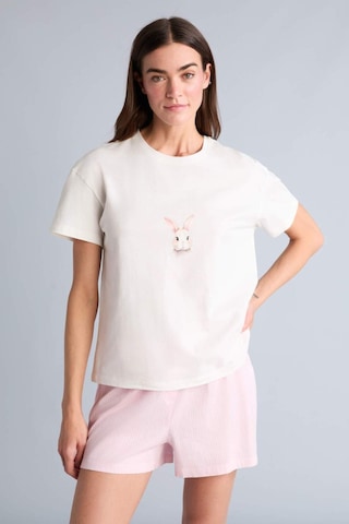 Defacto Regular Fıt Elastik Bel Kısa Kollu 2li Açık Pembe Pijama Takım G9857ax26smpn648 Pembe-pn648