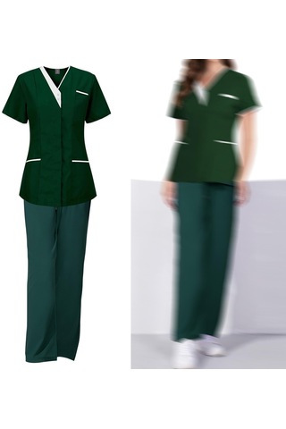 Dolıty Kadın Scrubs Estetisyen Güzellik Salonu Yeşil