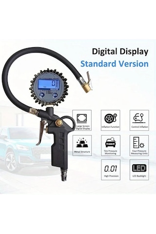 Xuweiwei Mavi-g003 Araba Suv Kamyon Karavan Icin Dijital Lastik Basinc Gostergesi Evrensel Model Hizli Baglanti Parcalari Jp Ab Abd Guclendirici Bant