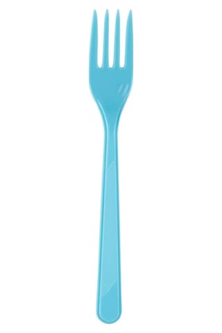 Çatal Plastik Çatal 25 Adet Mavi Renk Mavi