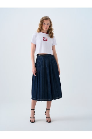 Relaxed Fit Kadın Etek Denim