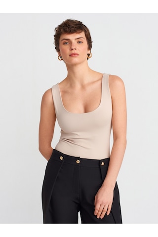 Dilvin 20977 Kalın Askılı Poliamid Atlet-taş Taş