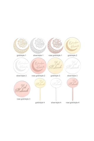 10 Adet Kek Kupası Süslemeleri Pasta Dekorasyonu Gümüş Stil 3 Stil 3 Gümüş Stil 3-stil 3 Diğer