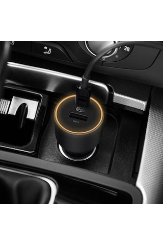 Xiaomi Mi 100w Hızlı Araç Şarj Cihazı Cc07zm 1a1c Süper Hızlı Şarj, 5a E-marker Usb-c Kablo Dahil, Laptop Ve Macbook Uyumlu, Akıllı Renkli Led Göstergeli, Siyah