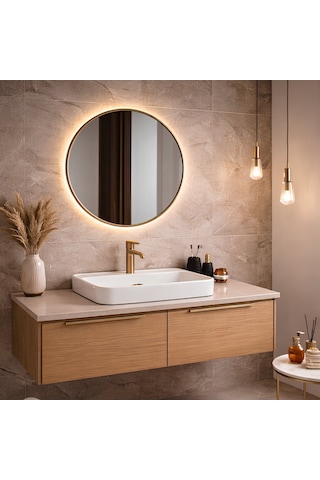 Turavit Loft Dikdörtgen Tezgâh Üstü Batarya Delikli Beyaz Lavabo 60x40 Cm Lft0710 Beyaz
