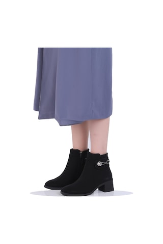 M.P Mp 242-228Zn Siyah Kadın 6Cm Topuklu Bot 001