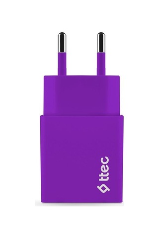 Ttec Smartcharger Seyahat Şarj Aleti 2.1A + Type-C Kablo Mor - 2S