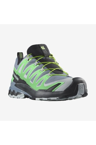 Salomon 472719 Xa Pro 3d V9 Flint Stone/green Gecko/black Erkek Outdoor Ayakkabı Gri