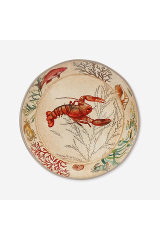 Bej Melamin Servis Kasesi 37 Cm