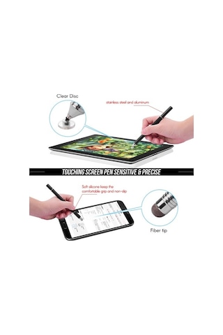 Novahub Wk-125a Çok Fonksiyonlu Dokunmatik Kalem Seti - Nano Başlık, Disk & Yazma Ucu, Tablet Ve Telefonlar İçin