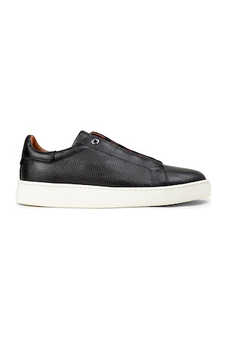 Deery Erkek Hakiki Deri Siyah Gizli Bağcıklı Sneaker - 04444msyhe02