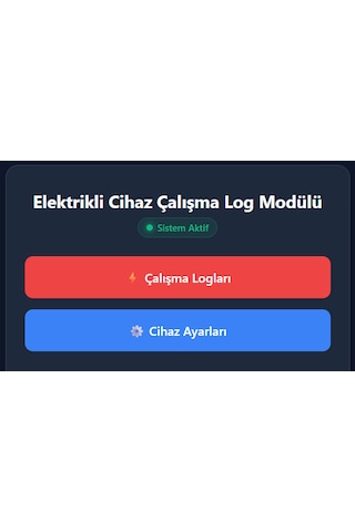 Elektrikli Cihaz Çalışma Zamanı Log Modülü