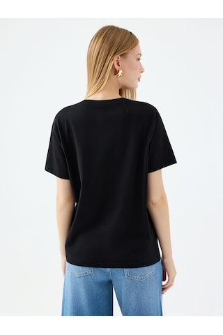 LOFT Regular Fit Kadın Tshirt K.kol Lf2039132 Q1.v1 Siyah