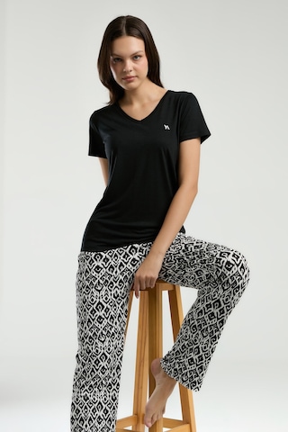 Arnetta Kadın Siyah Pijama Takımı Ar3240-s-v1 Siyah