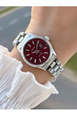 Coliseum Çelik Kordon Takvimli Kadran Özel Tasarım Vintage Seri Kadın Kol Saati+bileklik Ps.8341.m6 Gümüş