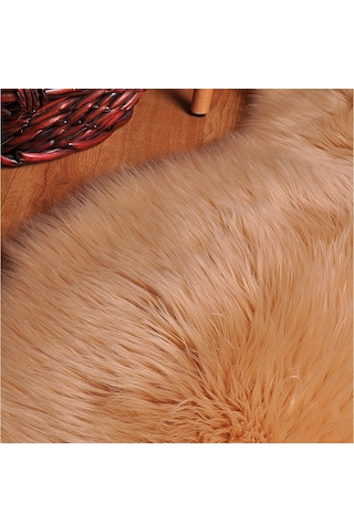 Soft Peluş Kuzu Postu Camel