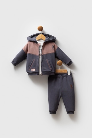 U.s. Polo Assn Erkek Bebek 3'lü Takım Füme-2080 Füme