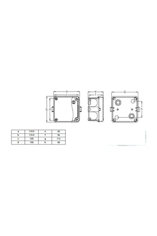 Dağıtım Kutusu, Ip 67 Kapak Vidalı 100 X 100 X 60