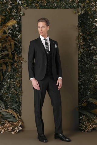 Efor Tk 881 Slim Fit Siyah Klasik Takım Elbise Siyah