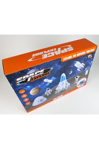 Uzay Aracı Seti, 2 Astronot, Uydu, Uydu Yer İstasyonu - Oyuncak Uzay Kapsülü, Uzay Roketi, Uzay Mekiği 01