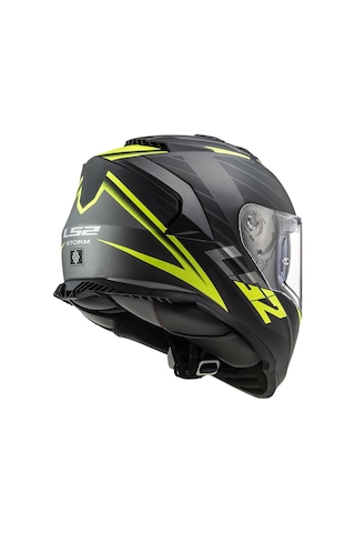 Ls2 Storm 2 Nerve Kapalı Motosiklet Kaskı Neon Sarı - Mat Siyah